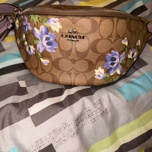 Coach Leather Belt Bag Signature Floral